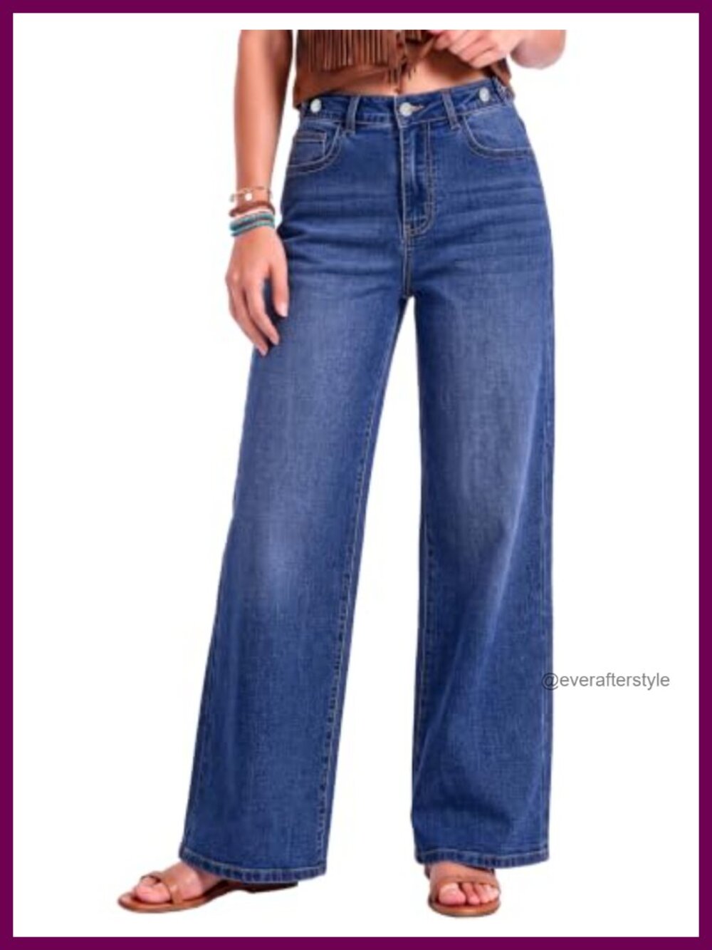 High Waisted Wide Leg Stretchy Jeans Baggy Denim Pants